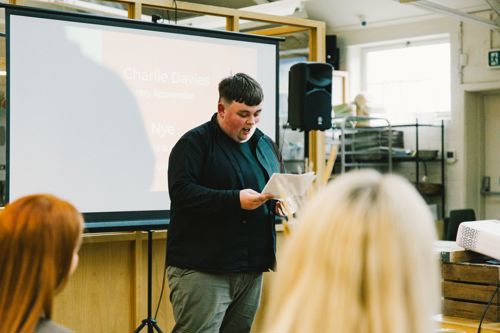 Man giving a speech