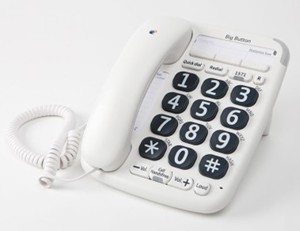 image of a corded phone