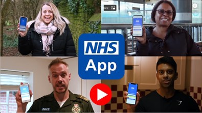 image of the NHS app